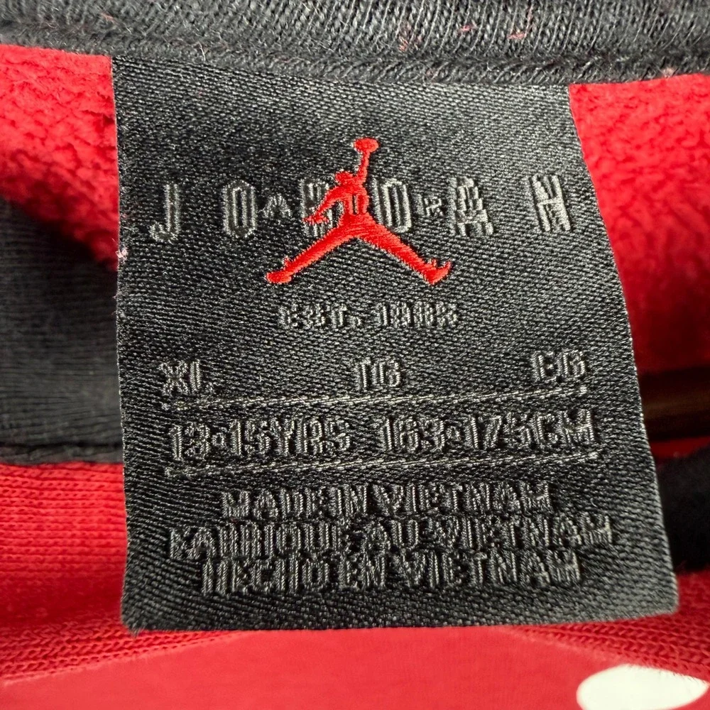 Jordan Hoodie Kids XL Red Nike Air Jumpman Logo Basketball Pullover Sweatshirt